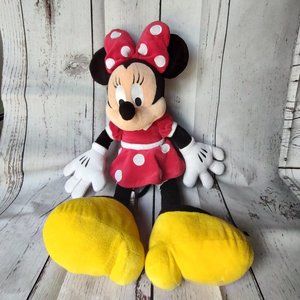 Disney Parks Minnie mouse plush 21" red with polka dots